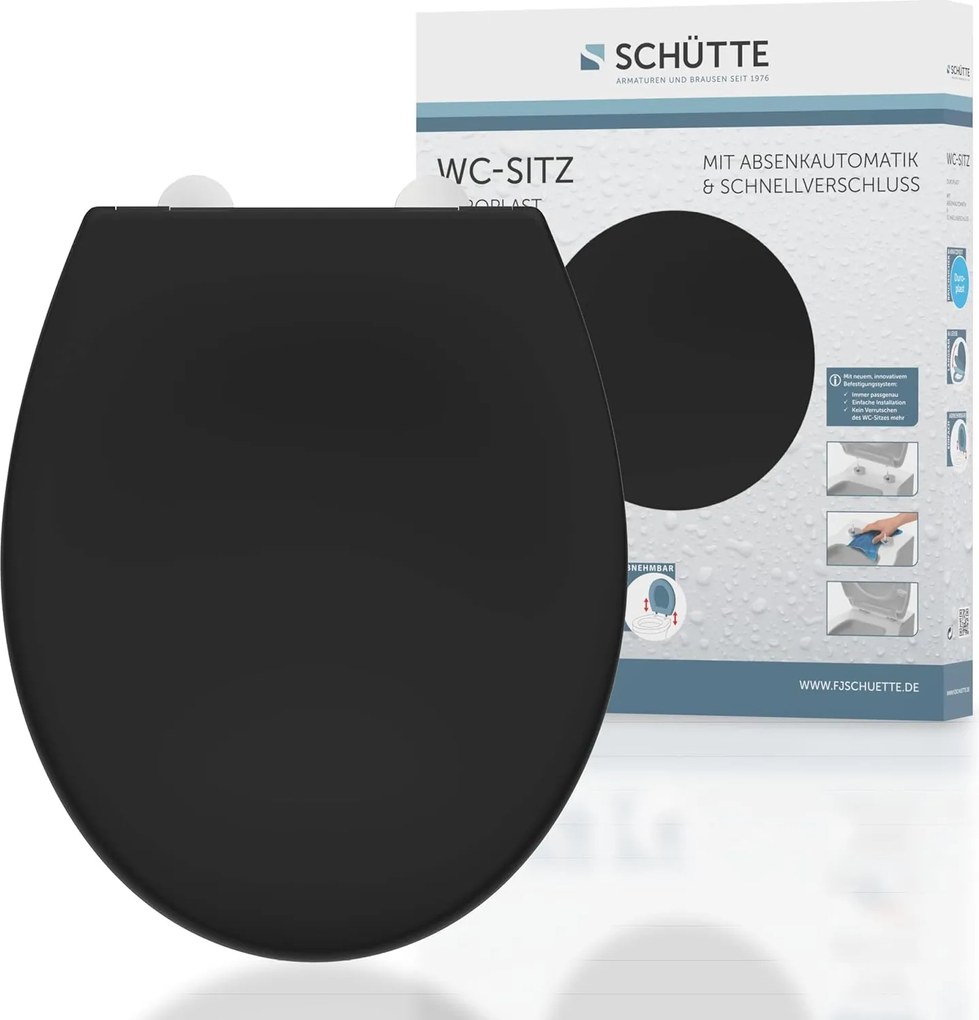 Eisl Sanitär WC sedadlo Duroplast Soft Close Schwarz 82410
