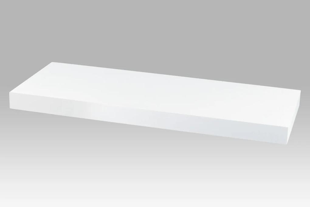 Polička nástenná 60 cm, MDF, farba biely mat, baleno v ochranej fólii