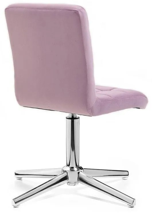 LuxuryForm DESIGN Stolička TOLEDO VELUR na striebornom kríži - levanduľa