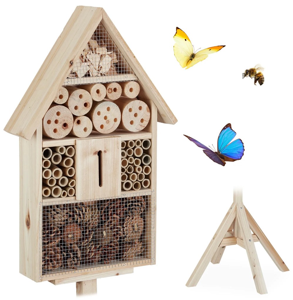 Voľne stojaci hmyzí hotel Relaxdays s podstavcom – RD10026027