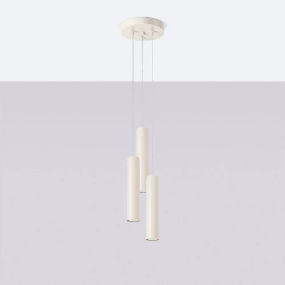 Krémové závesné svietidlo ø 19,5 cm Castro – Sollux