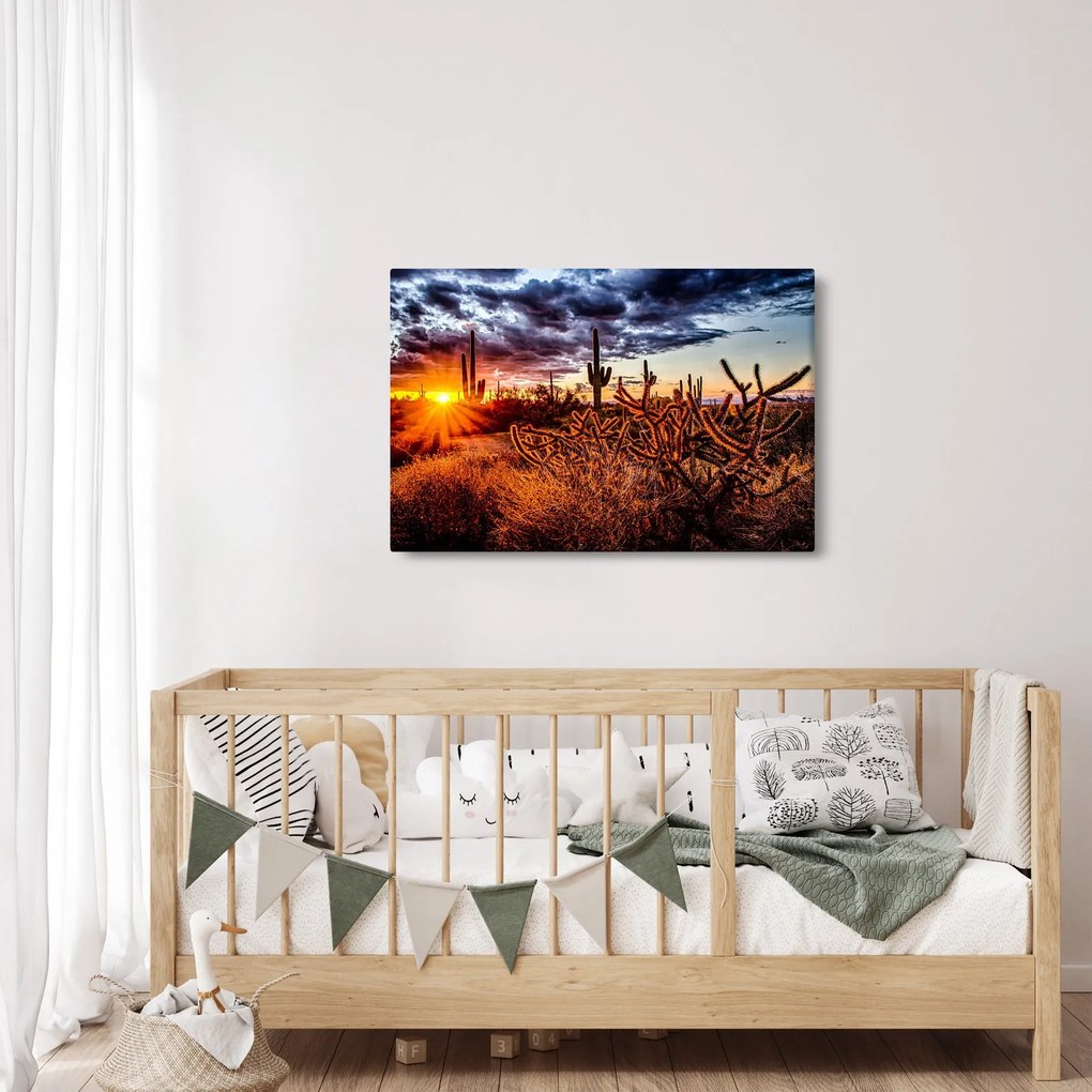 Obraz - Zlatá hodinka púšte (90x60 cm)