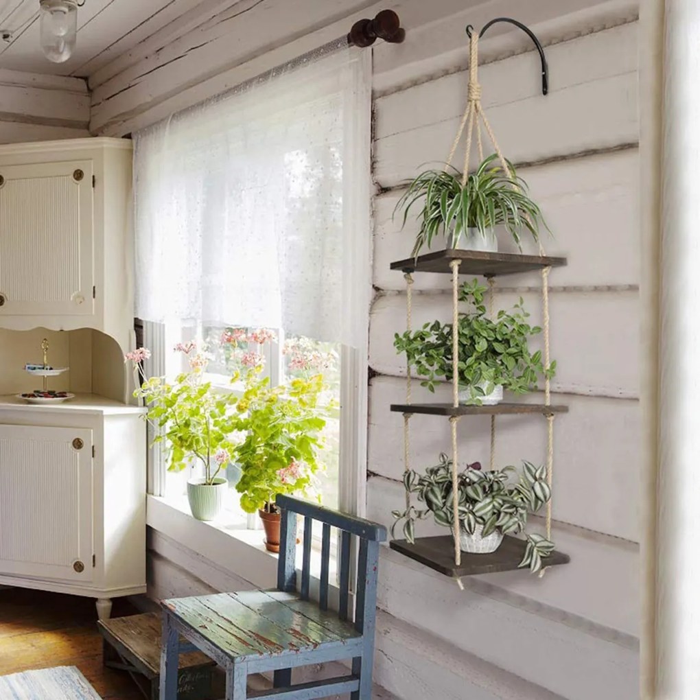 Závesný policový rebrík MOANA orech