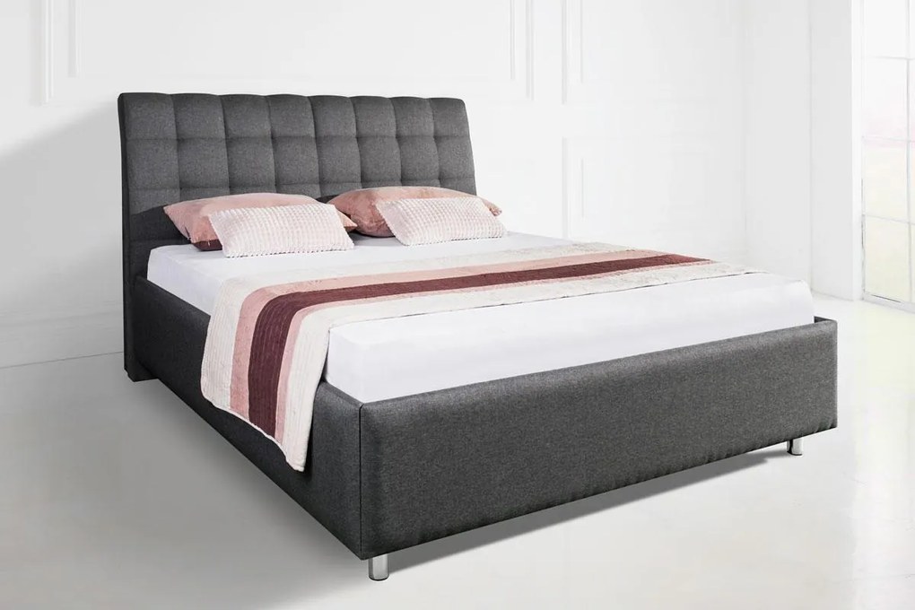 Nadčasová čalúnená posteľ Nashville Frame do každej spálne vo farbe Savana grey 180x200 cm