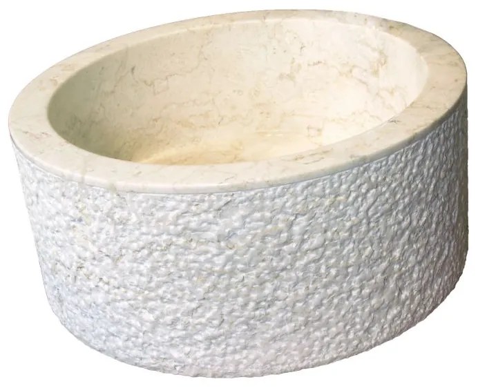 Indera Mieru 509 Ø40 cm Cream Umývadlo z prírodného kameňa