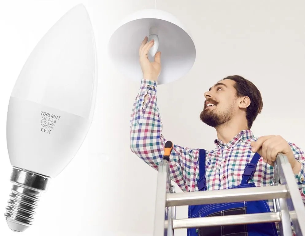 Toolight Toolight, LED žiarovka E27, 8W, 640lm, 4000K neutrálna biela, RSL036, OSW-20021