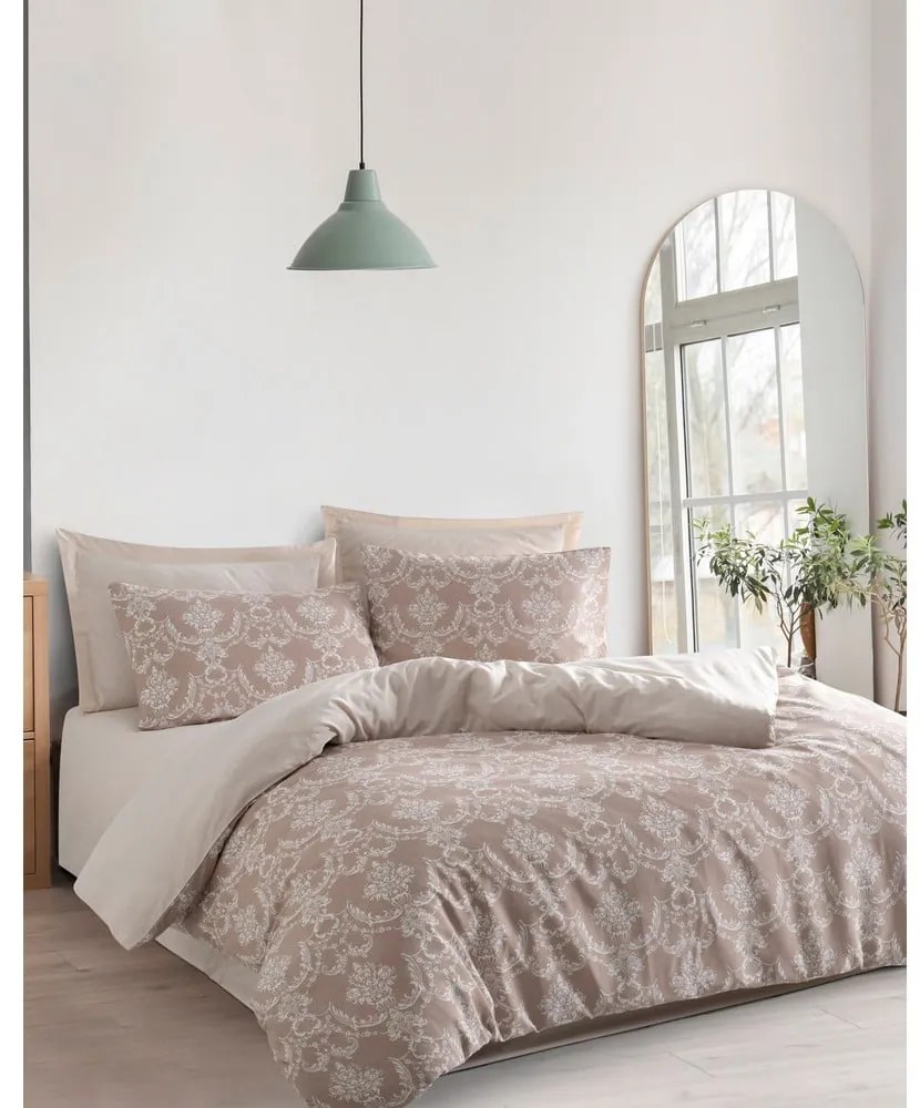 Svetlohnedé obliečky na dvojlôžko 200x200 cm – Mijolnir