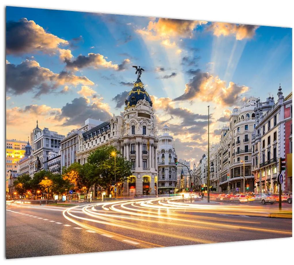 Obraz - Calle Gran Vía, Madrid, Španielsko (70x50 cm)