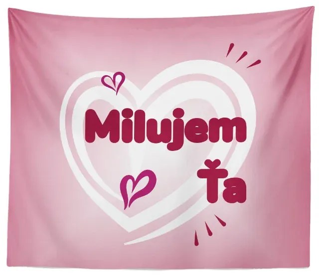 Sablio Deka Milujem ťa srdce: 150x120 cm