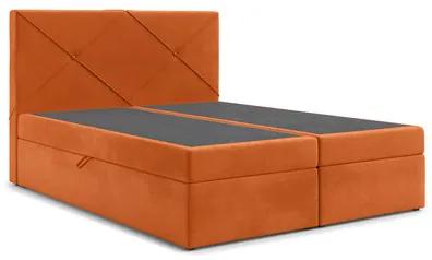 Čalúnená posteľ VERDE 160x200 cm Oranžová