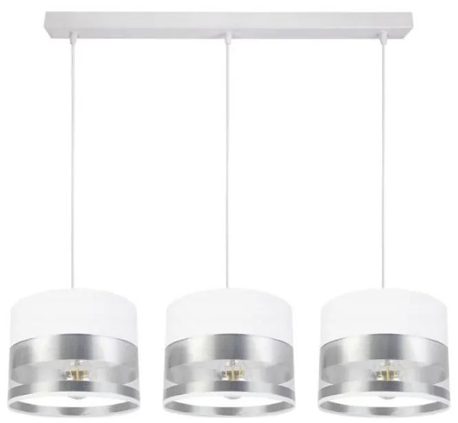 Luster na lanku MILO 3xE27/60W/230V strieborná