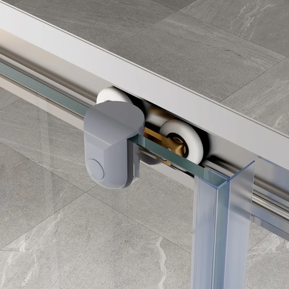 Erga Tucson, sprchový kút s posuvnými dverami 90(dvere) x 100(dvere) x 190 cm, 6mm číre sklo, chrómový profil, ERG-S02-TUCSON-D090D100-CL-CR