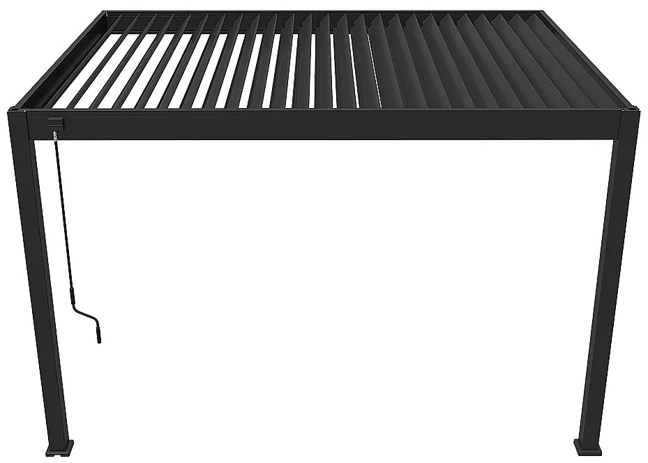 Záhradná hliníková pergola do steny 4x3 m (antracit)