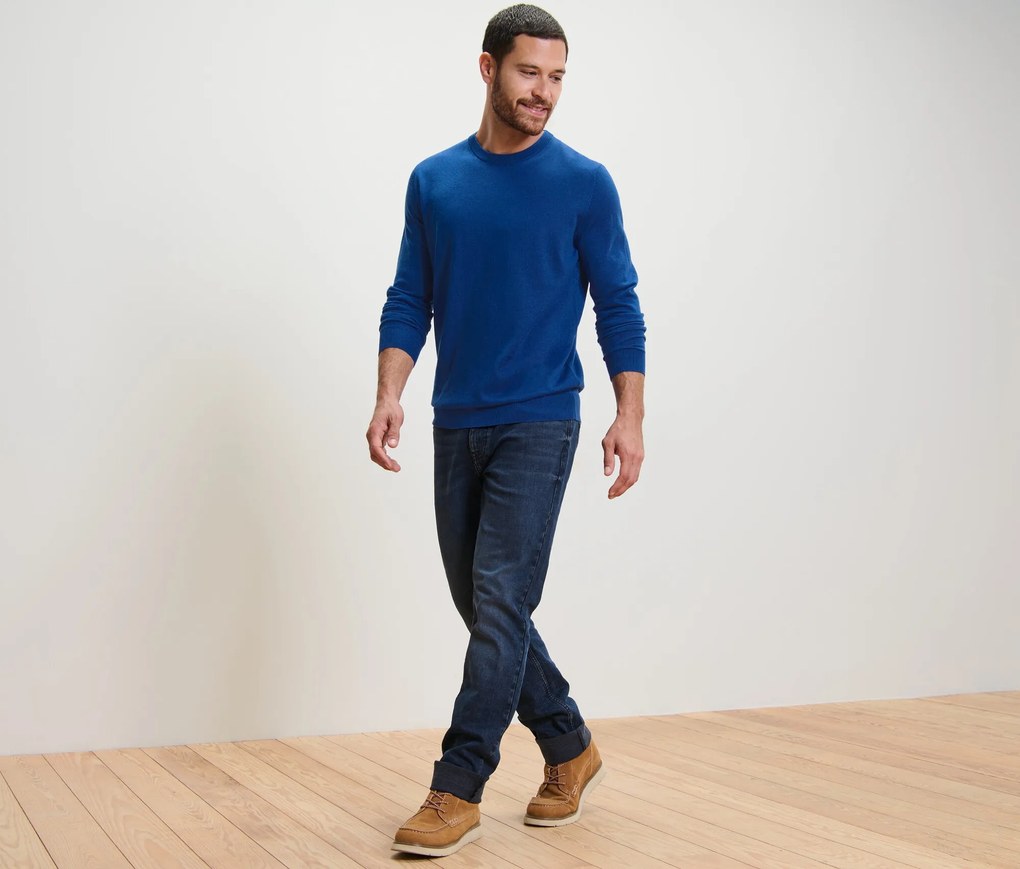 Pulóver z vlny merino, modrý