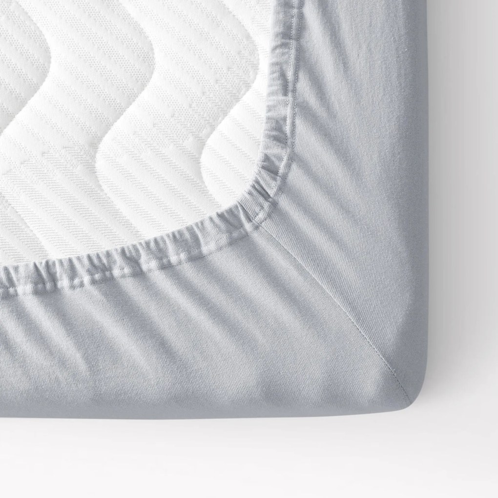 Goldea plachta jersey s napínacou gumou - sivá 200 x 220 cm
