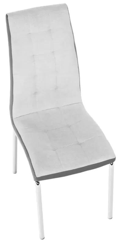 Jedálenská stolička, sivá/chróm, GERDA NEW