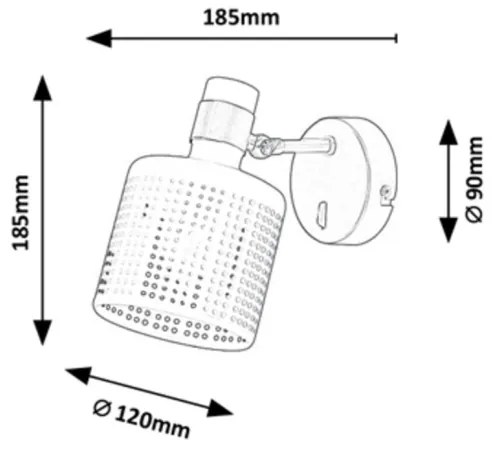 Rabalux - Nástenné svietidlo 1xE27/9W/230V