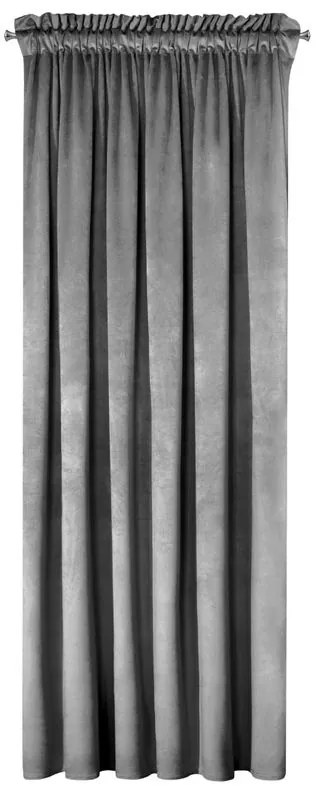 Dekorstudio Zamatový záves MELANIE 140x270cm oceľovosivý