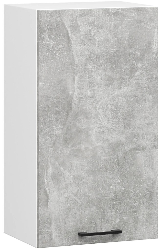 Závěsná kuchyňská skříňka OLIVIE 40x72 cm matná bílá/beton