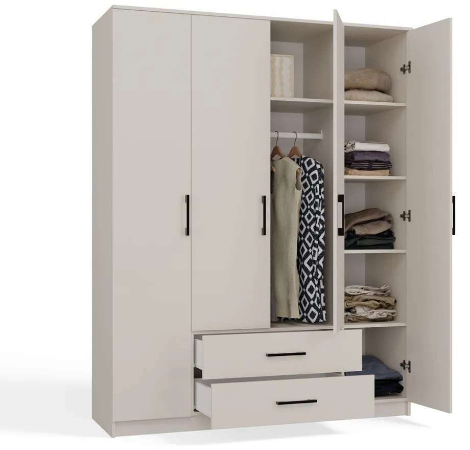 Šatníková skriňa Romana 160 cm kašmír