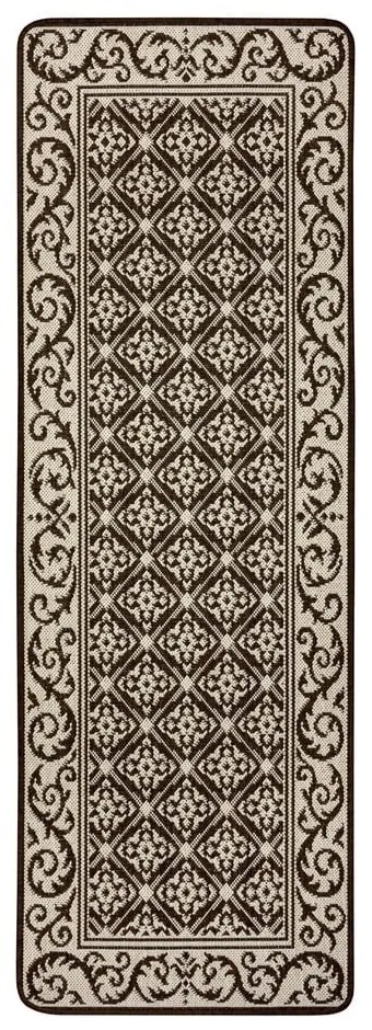 Hnedý kuchynský behúň Hanse Home Weave Romb, 70 x 180 cm
