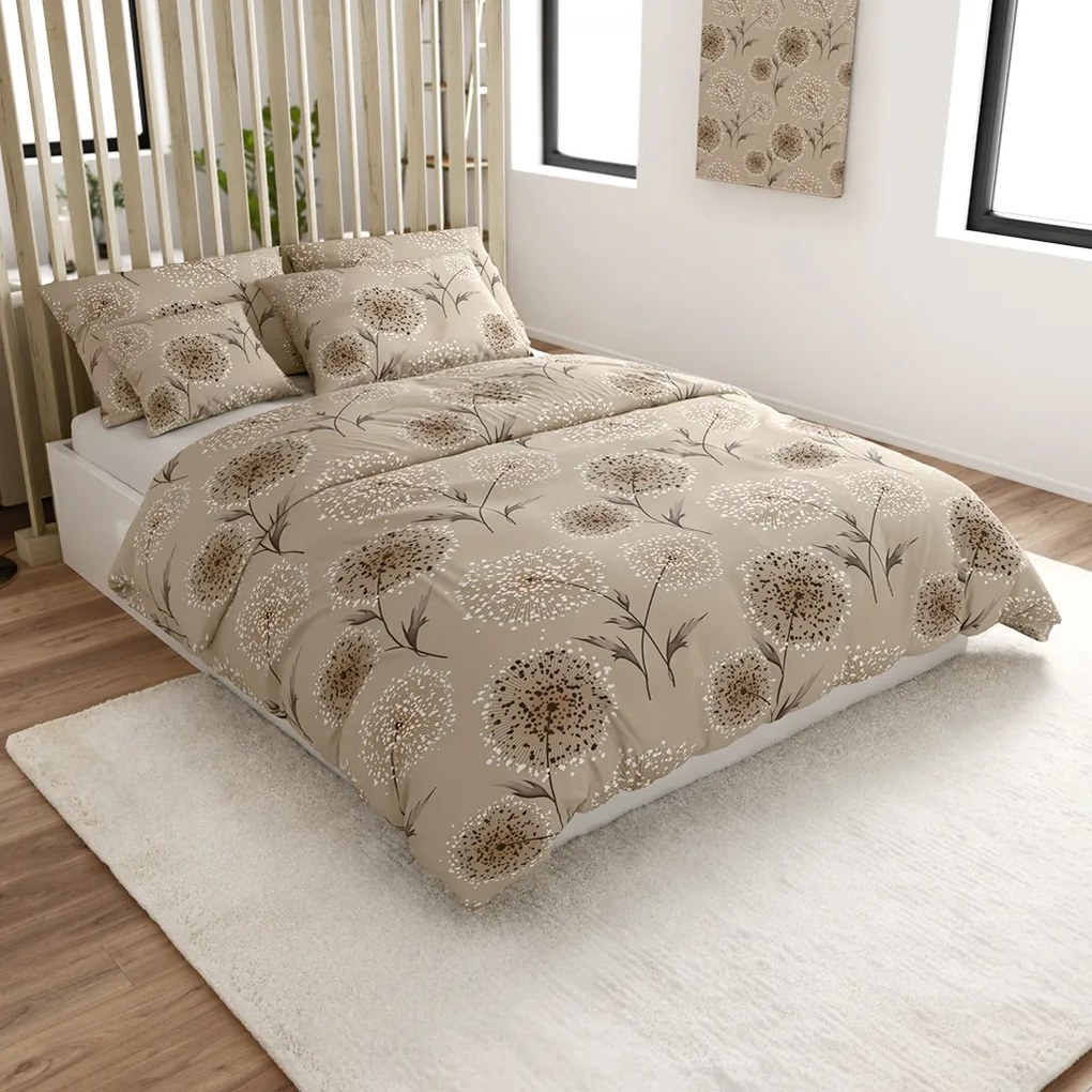 Krepové obliečky PAMPELINO POLY svetlohnedé Rozmer obliečky: 70 x 90 cm | 140 x 200 cm