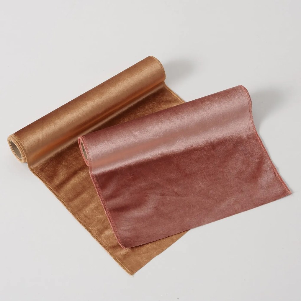 Stredový zamatový obrus Velvet Variant: Medená