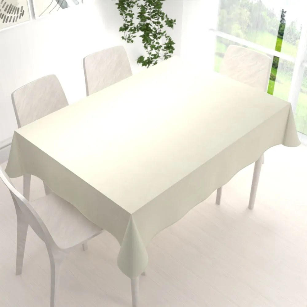 Biante Veľký zamatový obdĺžnikový obrus Velvet Premium SVP-003 Smotanový 220x260 cm