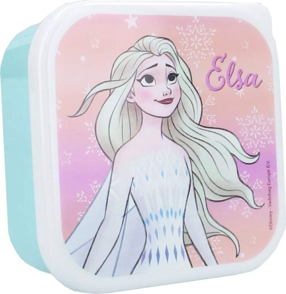 Desiatové boxy Ľadové kráľovstvo - Frozen - motív Elsa a Olaf – súprava 3ks
