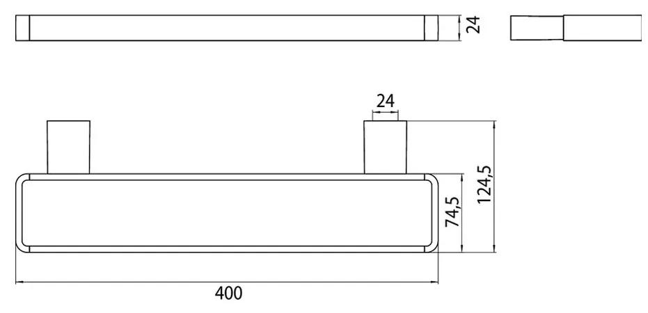 Emco Loft - Nástenný držiak 400 mm, chróm 056600140