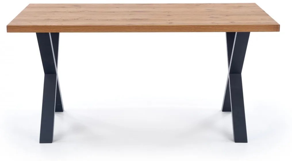 Jedálenský rozkladací stôl Xaver 160/250 cm dub jasný/čierny