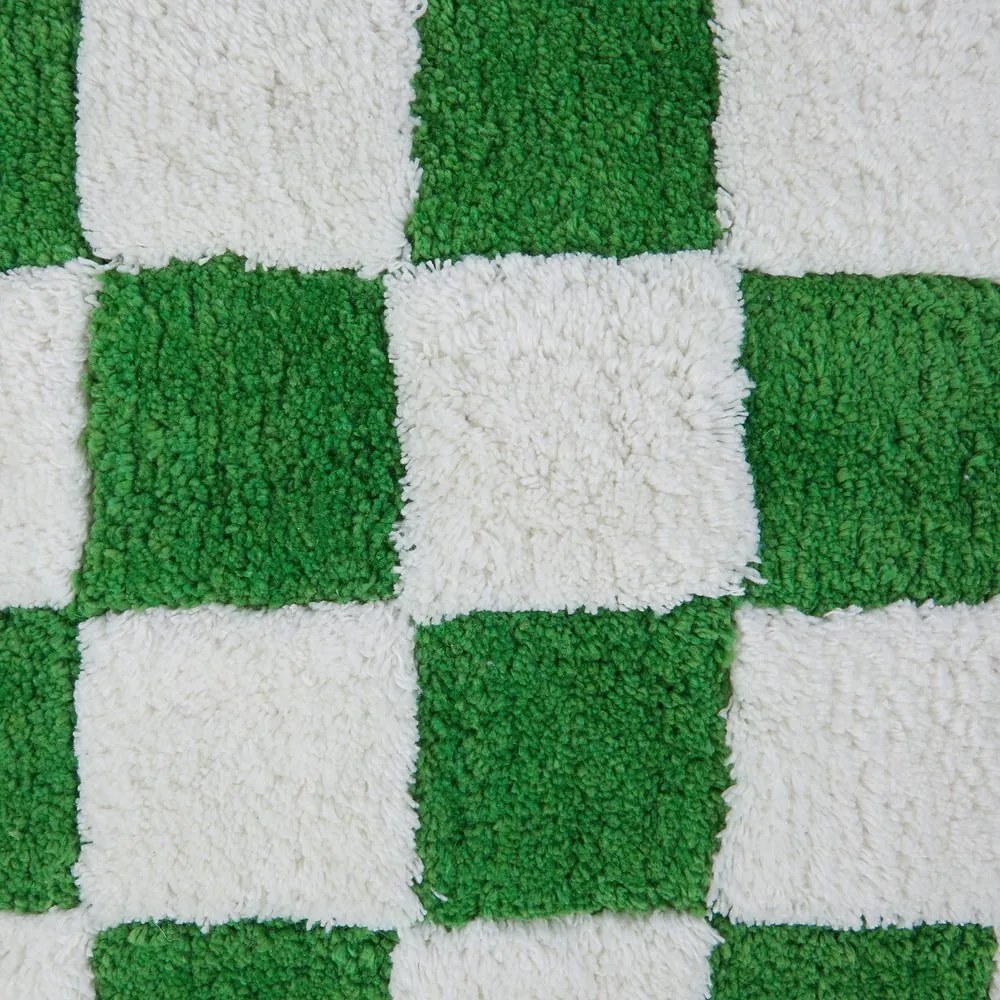 CHECKER STYLE Vankúš 50 x 50 cm - zelená