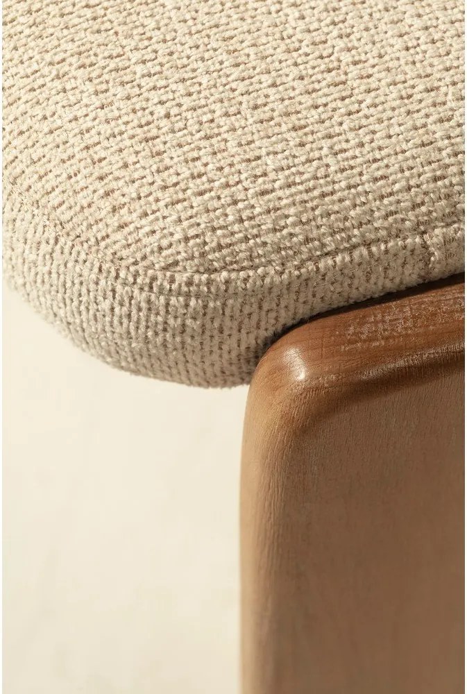 Krémovobiele čalúnené jedálenské stoličky v súprave 2 ks Nadia – MOME