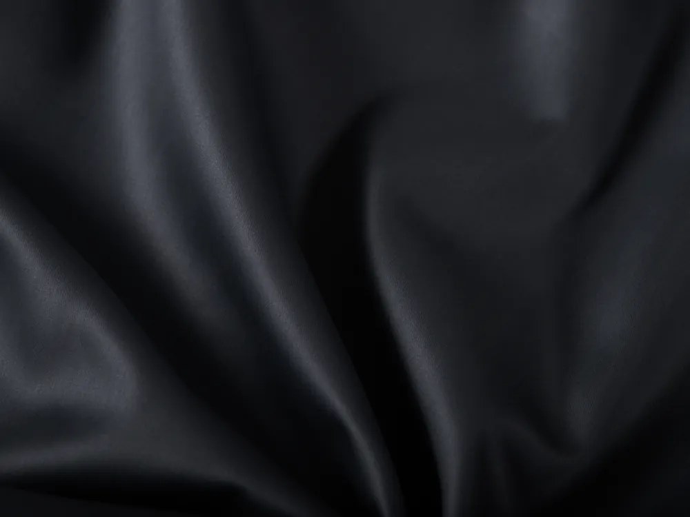 Biante Bavlnená saténová obliečka na vankúš s lemom ST-006 Čierna 40 x 60 cm