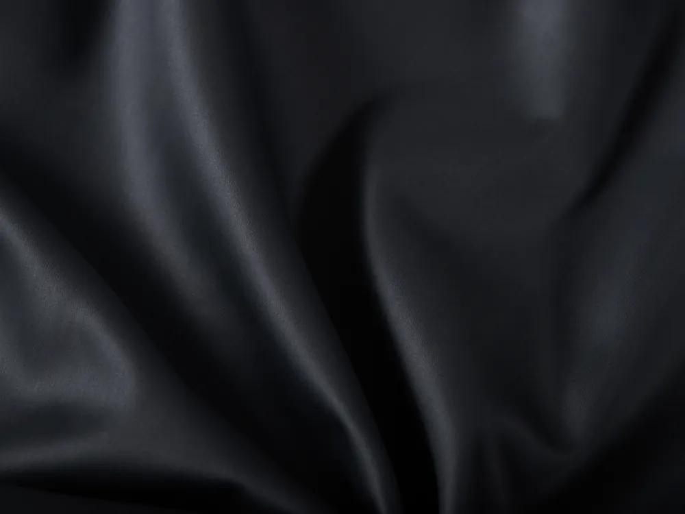Biante Saténové posteľné obliečky ST-006 Čierne Dvojlôžko francúzske 200x200 a 2ks 70x90 cm