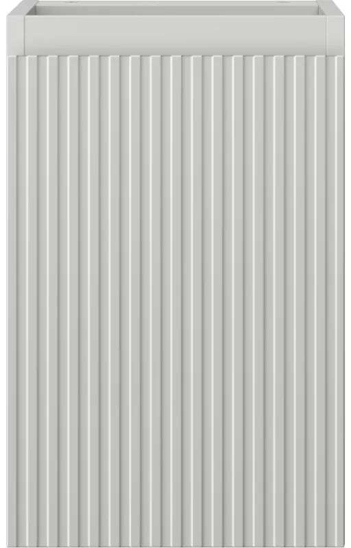 Mexen Rivel, kúpeľňová skrinka 30 cm, 1 dvierka, s drážkami, sivá matná, 91A21-03047-1-BF62