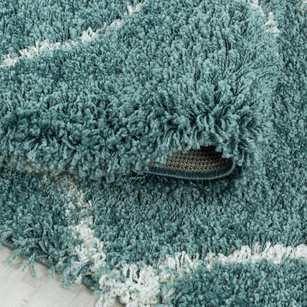 Ayyildiz koberce Kusový koberec Alvor Shaggy 3401 blue kruh - 160x160 (priemer) kruh cm