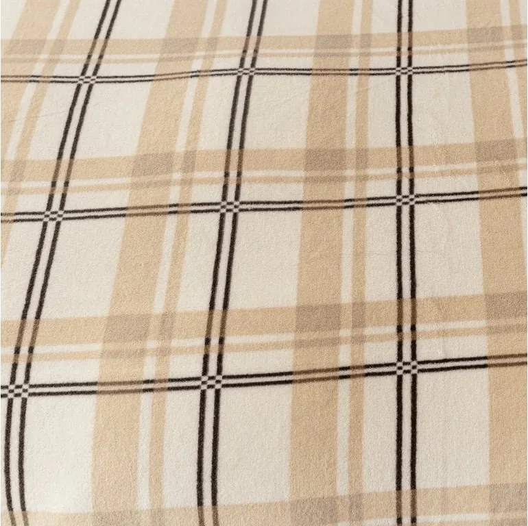 Plachta mikroplyš PLAID 90x200 cm krémová