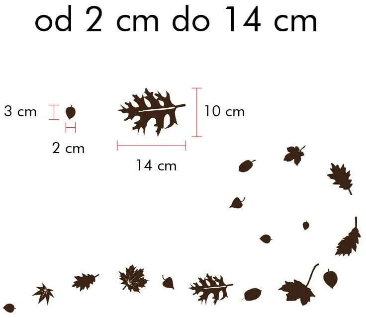 Nálepka na stenu - Jesenné lístie
