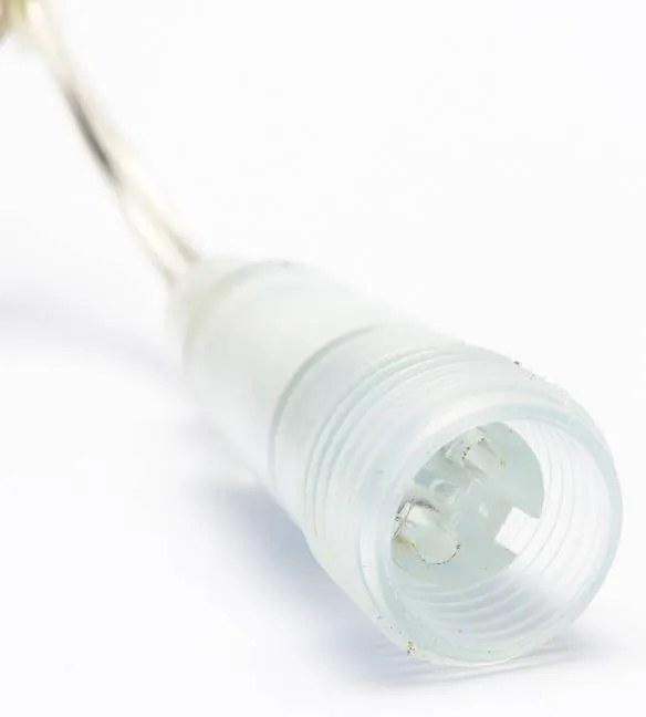 DECOLED Interiérový svetelný záves LED, teplá biela, priehľadný kábel, 1x1,5 m, 150 diód