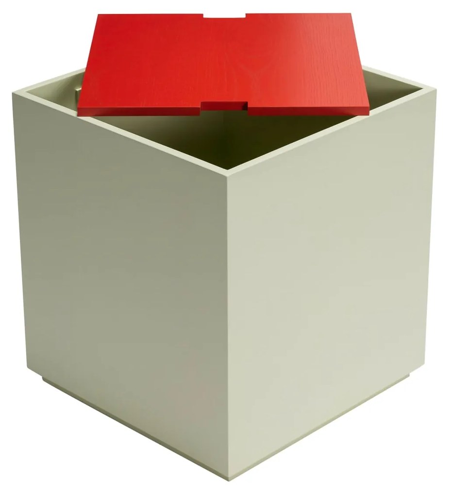 Hübsch Odkladací stolík Vault Light Green / Red