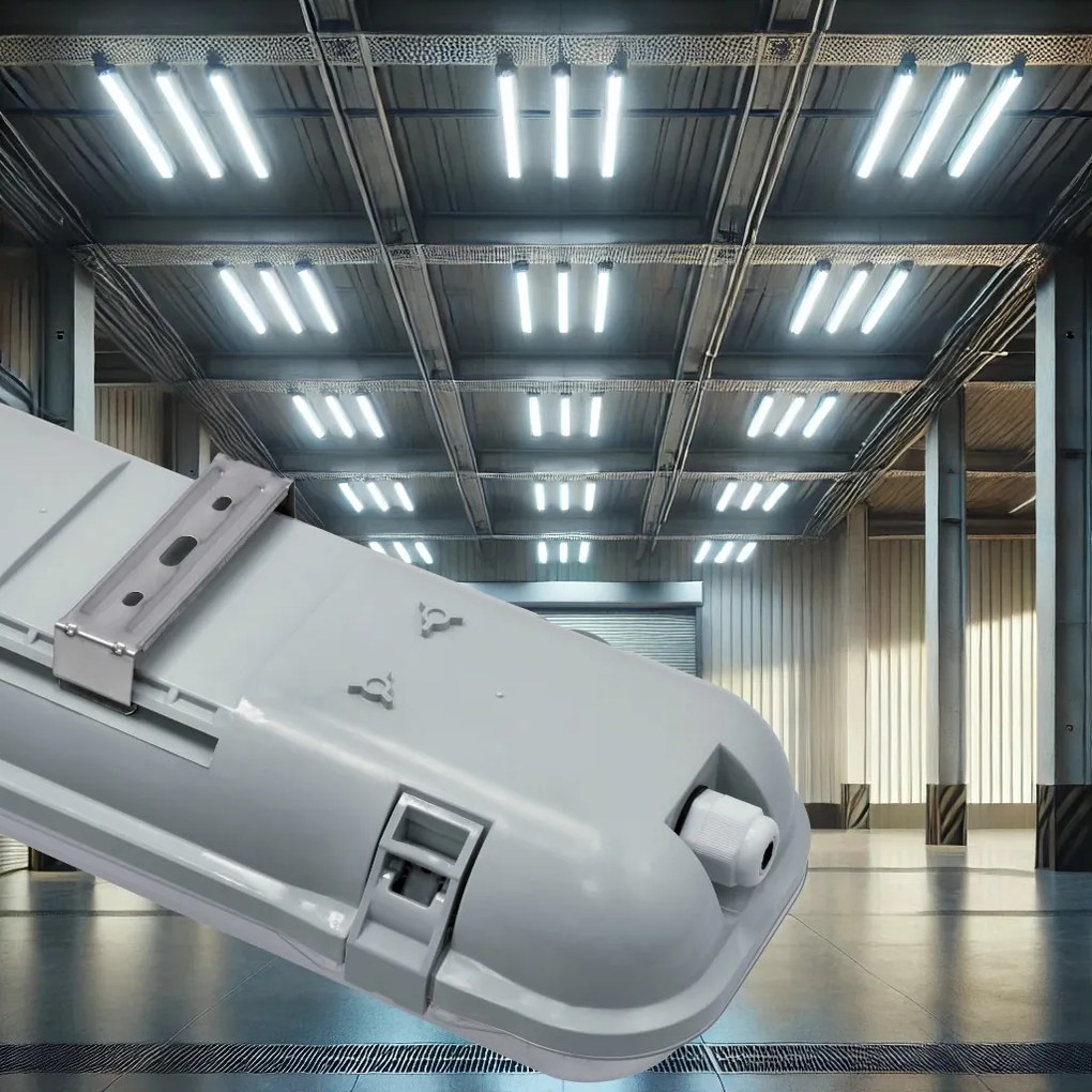 SADA Hermetické LED svietidlo 120cm 3xG13 s reflektorom + 18W LED trubice