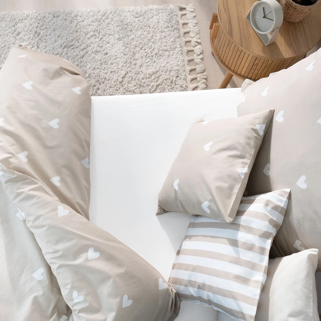 Goldea jersey elastická plachta - biela 140 x 200 cm