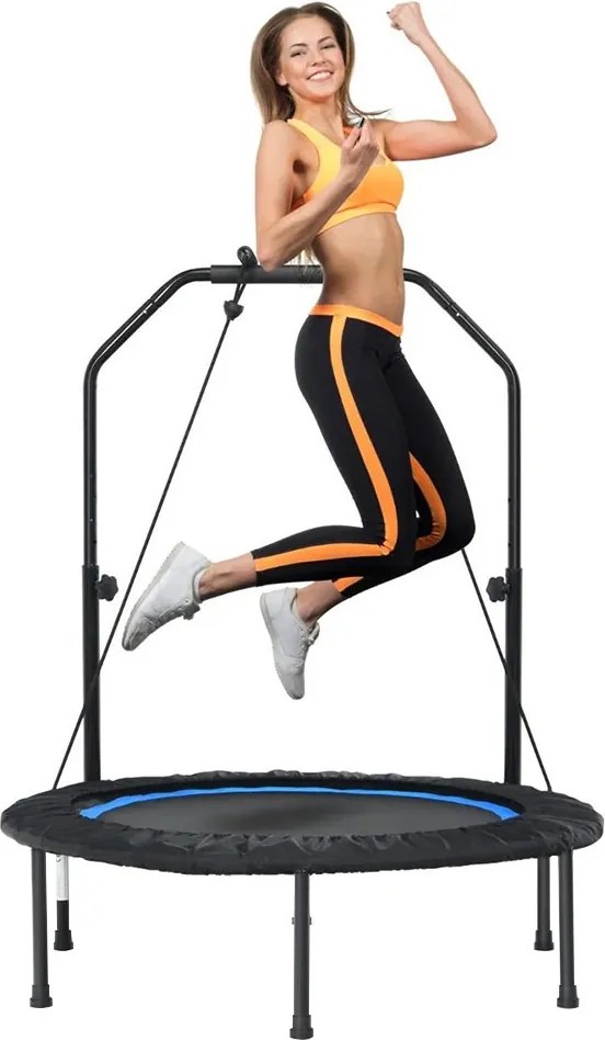 Fitness trampolína s madlom