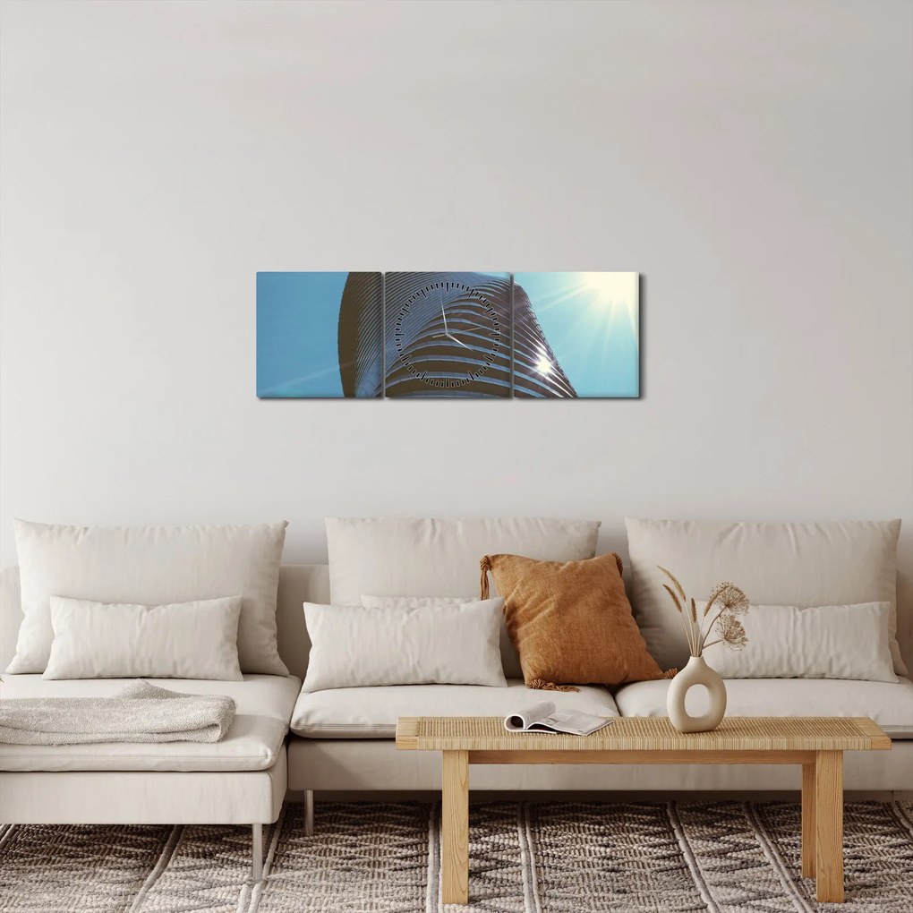 Obraz - Architektúra (s hodinami) (90x30 cm)
