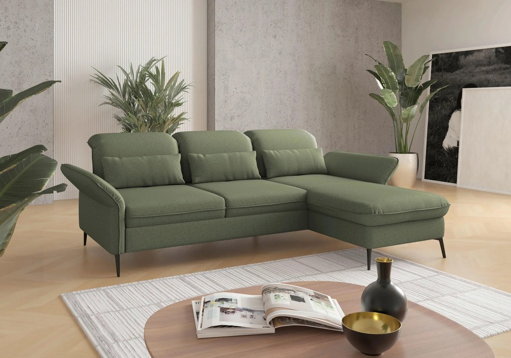 XXXLutz ROHOVÁ SEDAČKA, textil, olivovozelená Sit & More - Sedačky - 000144011869