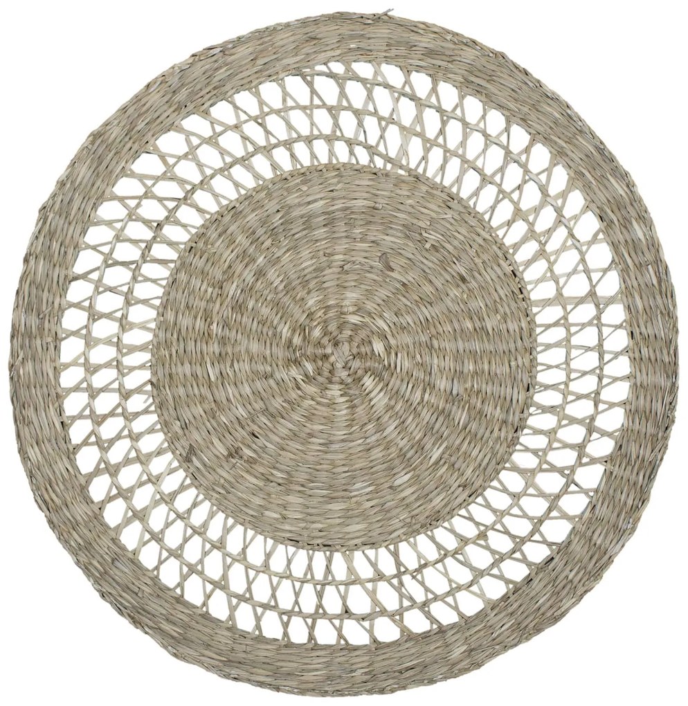 Prírodné okrúhle prestieranie z morskej trávy prelamované - Ø 40 * 0,5cm