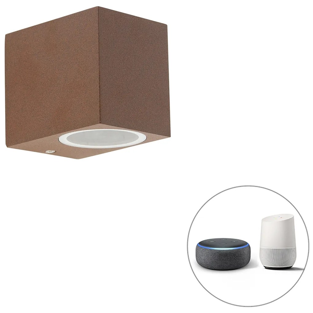Inteligentná nástenná lampa hrdzavohnedá IP44 vrátane Wifi GU10 - Baleno