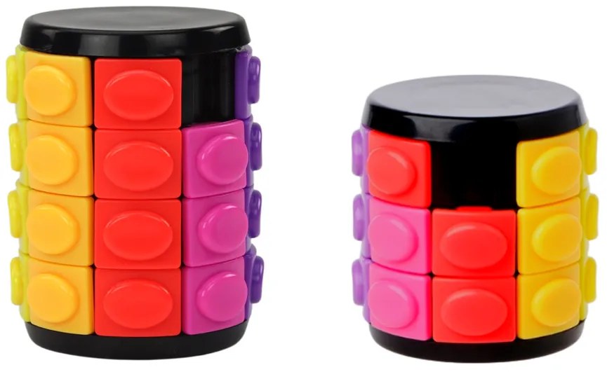 LEAN TOYS Cylinder Puzzle Set - 3 úrovne obtiažnosti