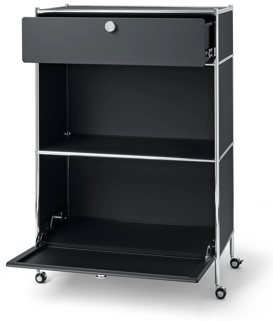 Kovová komoda »CN3« s 1 zásuvkou a 1 výklopným priečinkom